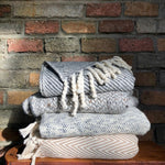 Load image into Gallery viewer, Chunky Chevron Turkish Throw
