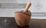 Load image into Gallery viewer, Olive Wood Rustic Mortar and Pestle
