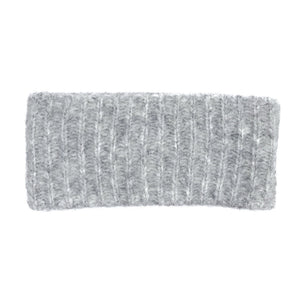 gray ribbed alpaca ear warmer