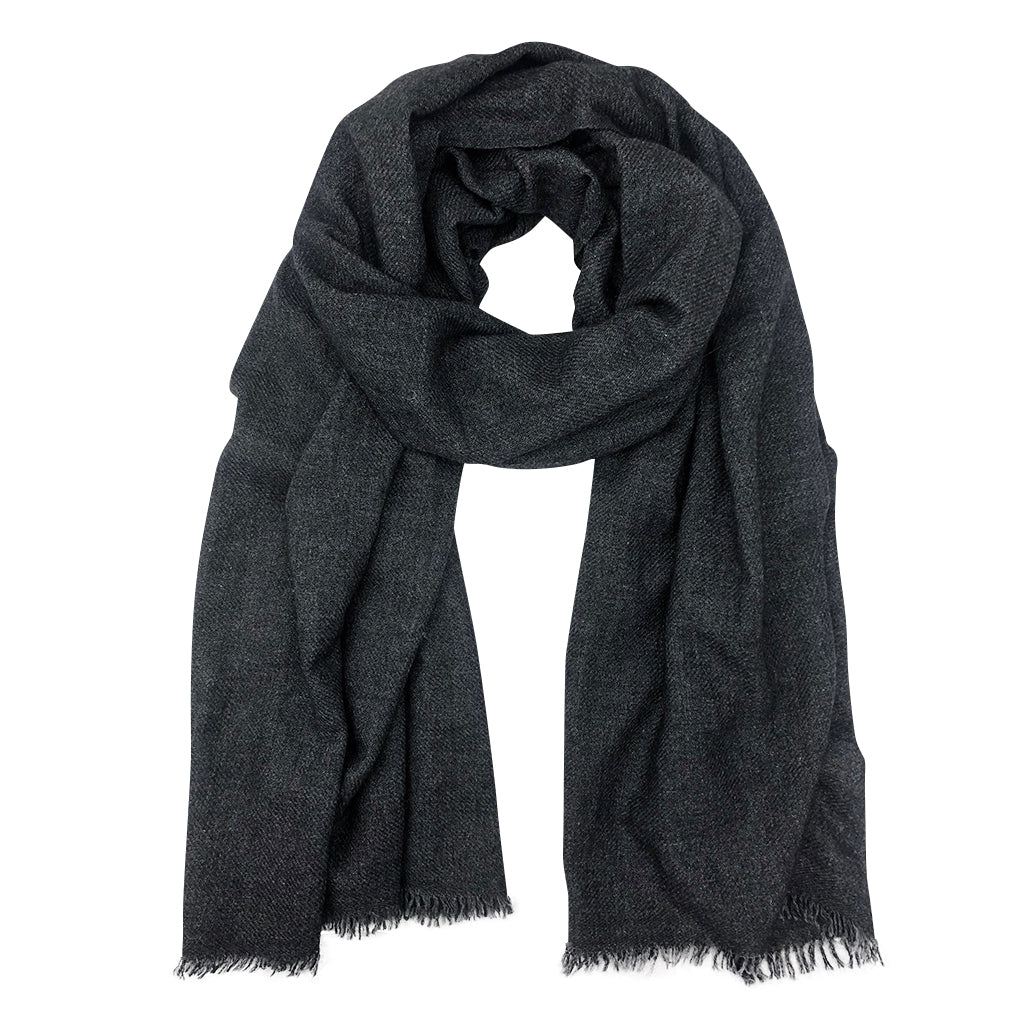 black unisex cashmere scarf