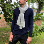 Load image into Gallery viewer, Gray Handloomed Cashmere Scarf
