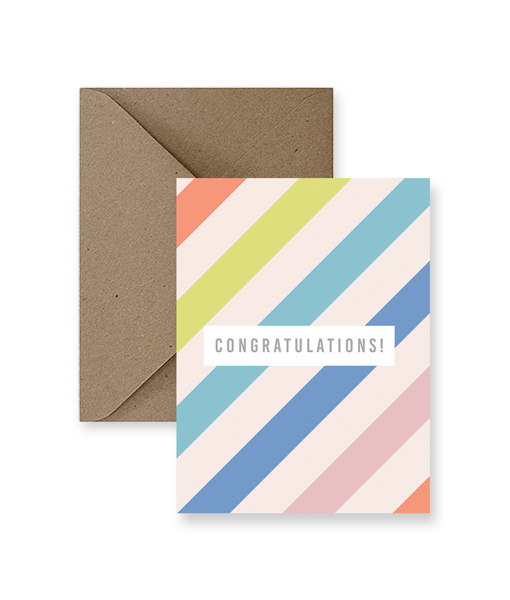 Congratulations Striped Card