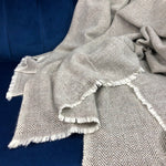 Load image into Gallery viewer, Espresso Herringbone Cashmere Throw
