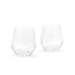 Load image into Gallery viewer, Diamond shaped crystal glass - set of 2
