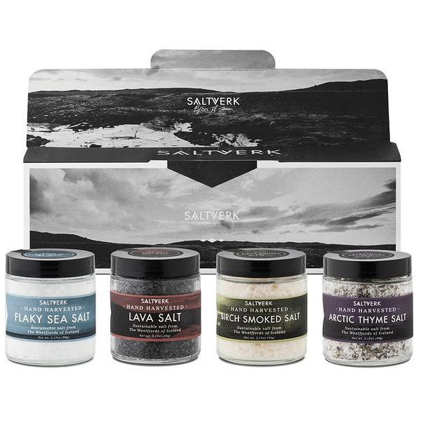 4 bottles of the various Saltverk salts as well as the packaging box